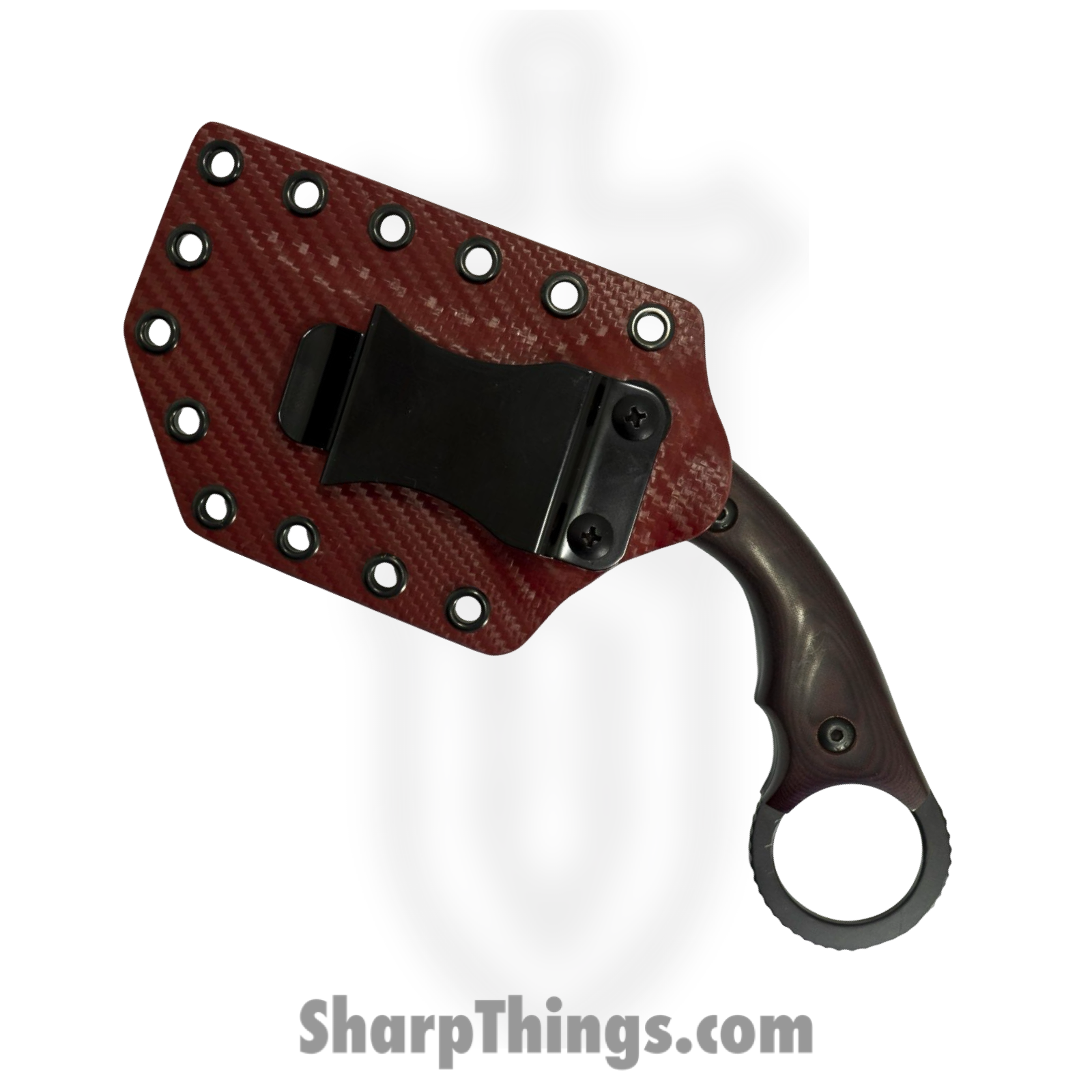 Cave Blades - CaveBit2DE - Cave-Bit - Fixed Blade Knife - 154CM Coated Spear Point - Micarta - Brown - Image 4
