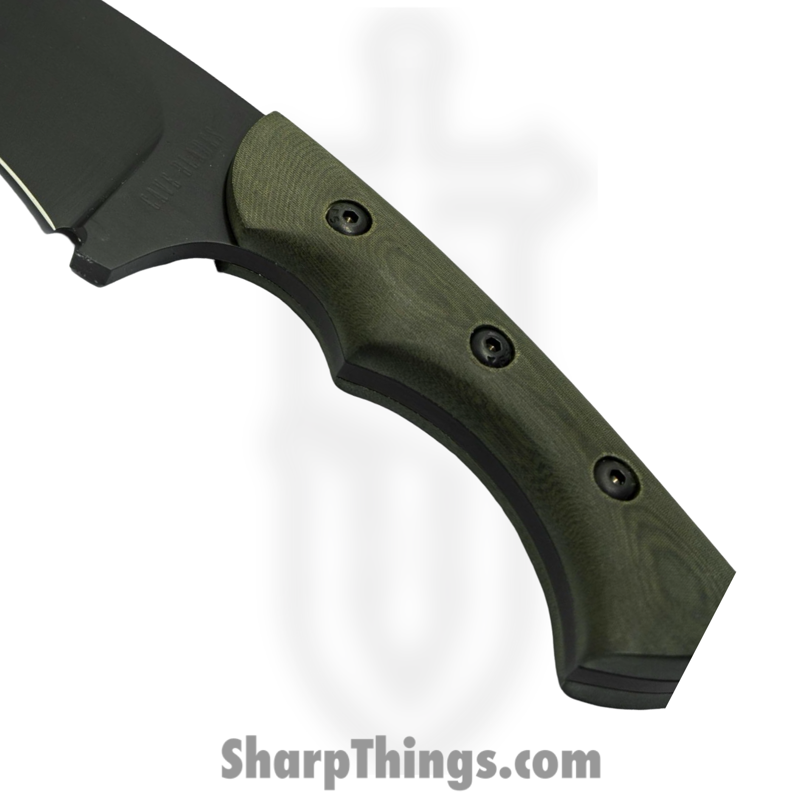 Cave Blades - CaveHunt2 - Hunter - Fixed Blade Knife - 154CM Coated Drop Point - Micarta - OD Green - Image 2