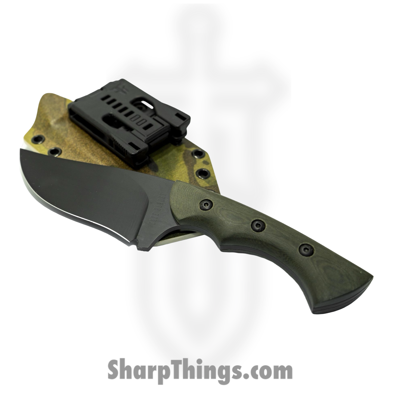 Cave Blades - CaveHunt2 - Hunter - Fixed Blade Knife - 154CM Coated Drop Point - Micarta - OD Green - Image 3