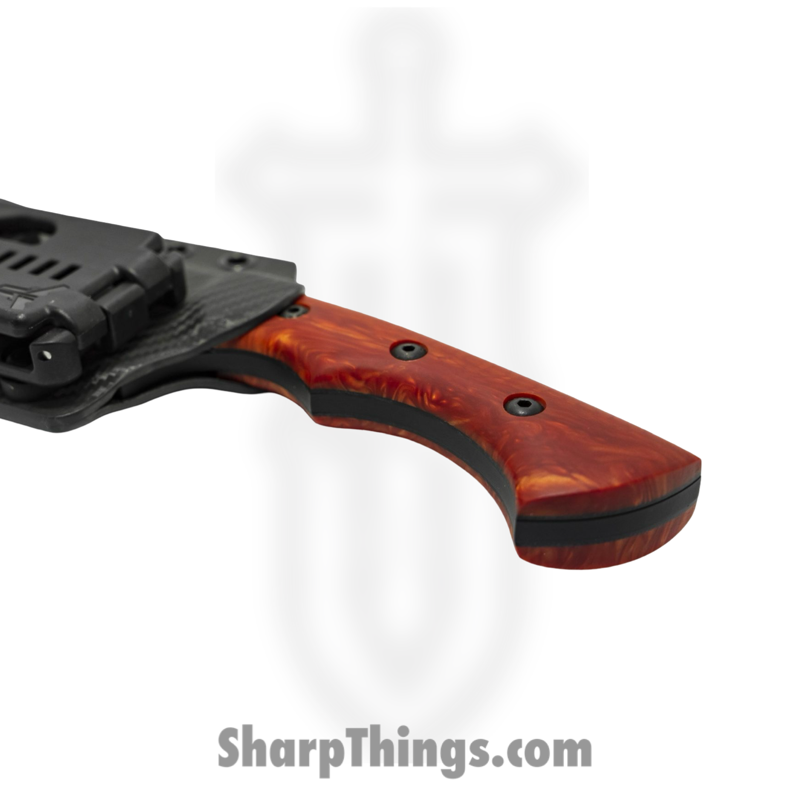 Cave Blades - CaveHunt3 - Hunter - Fixed Blade Knife - 154CM Coated Drop Point - Dragon Scale G10 - Red - Image 3