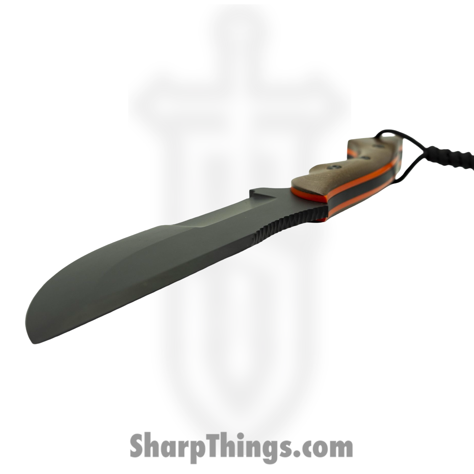Cave Blades - CaveTrack12 - Tracker 12" - Fixed Blade Knife - 01 Tool Steel Coated - G10 - Brown Orange - Image 2