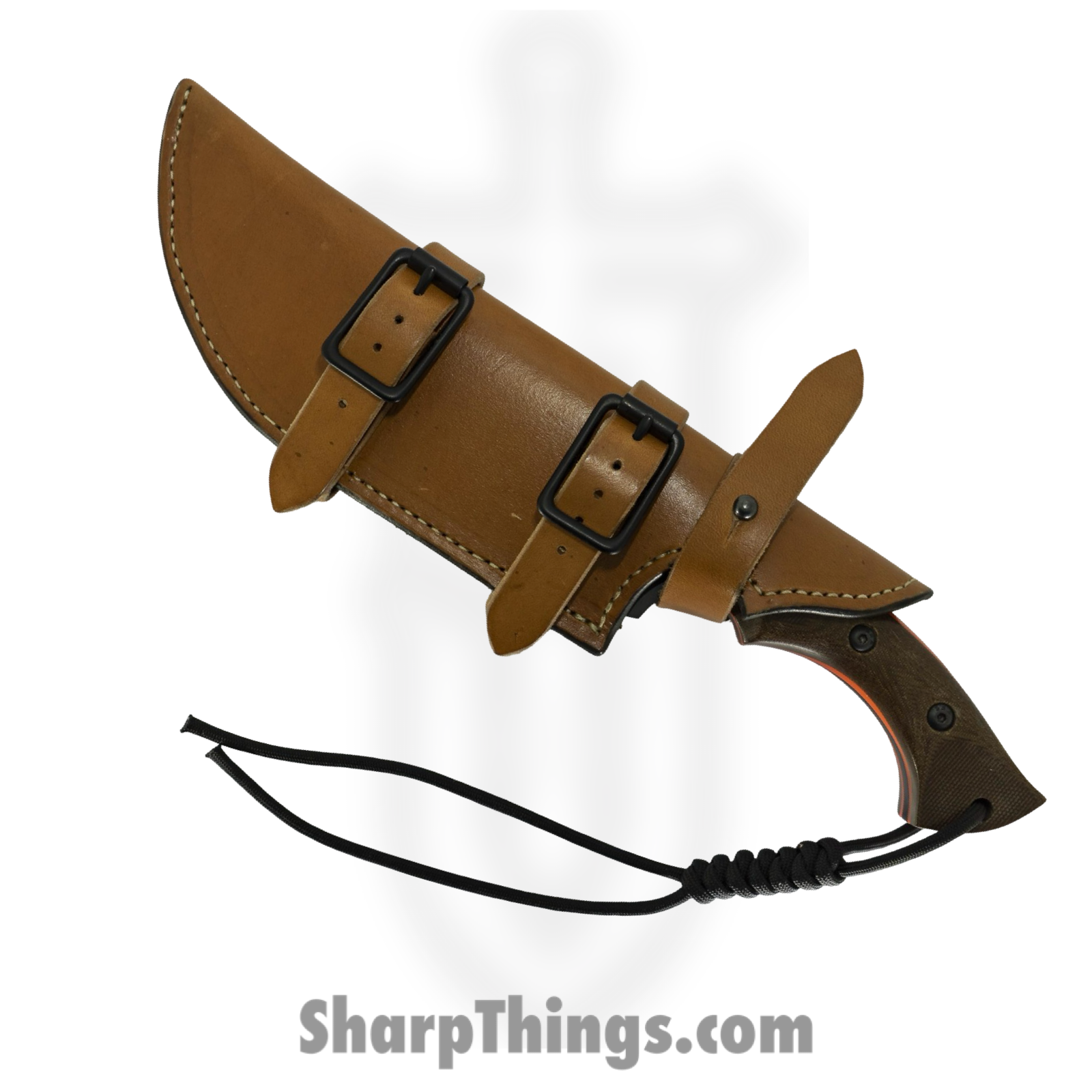 Cave Blades - CaveTrack12 - Tracker 12" - Fixed Blade Knife - 01 Tool Steel Coated - G10 - Brown Orange - Image 3