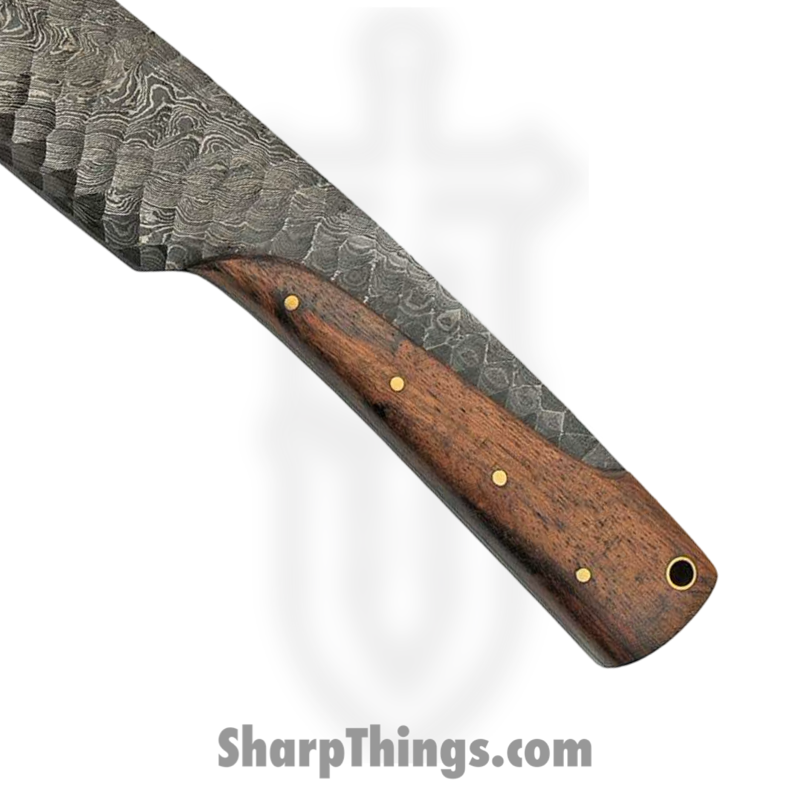 Damascus - DM1202 - Flint Fantasy - Fixed Blade Knife - Damascus Clip Point - Wood - Brown - Image 3