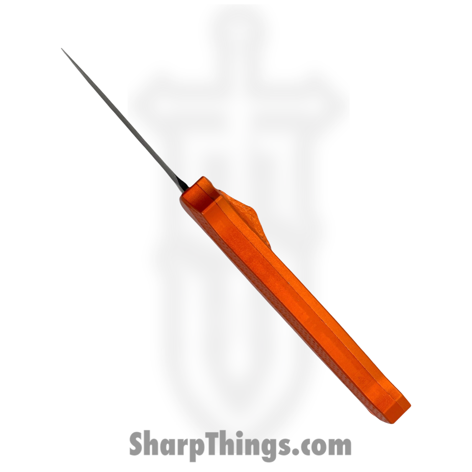 VOC - M-6-OG - Budget Knife - OTF Auto - Stainless Coated Dagger - Aluminum - Orange - Image 2