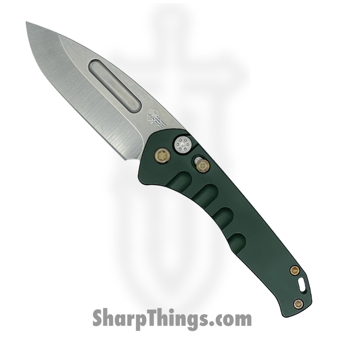 Medford Knife - MK206STD-40AG-T1C1-Q4 - Swift Auto - S45VN Tumbled Drop Point - Green