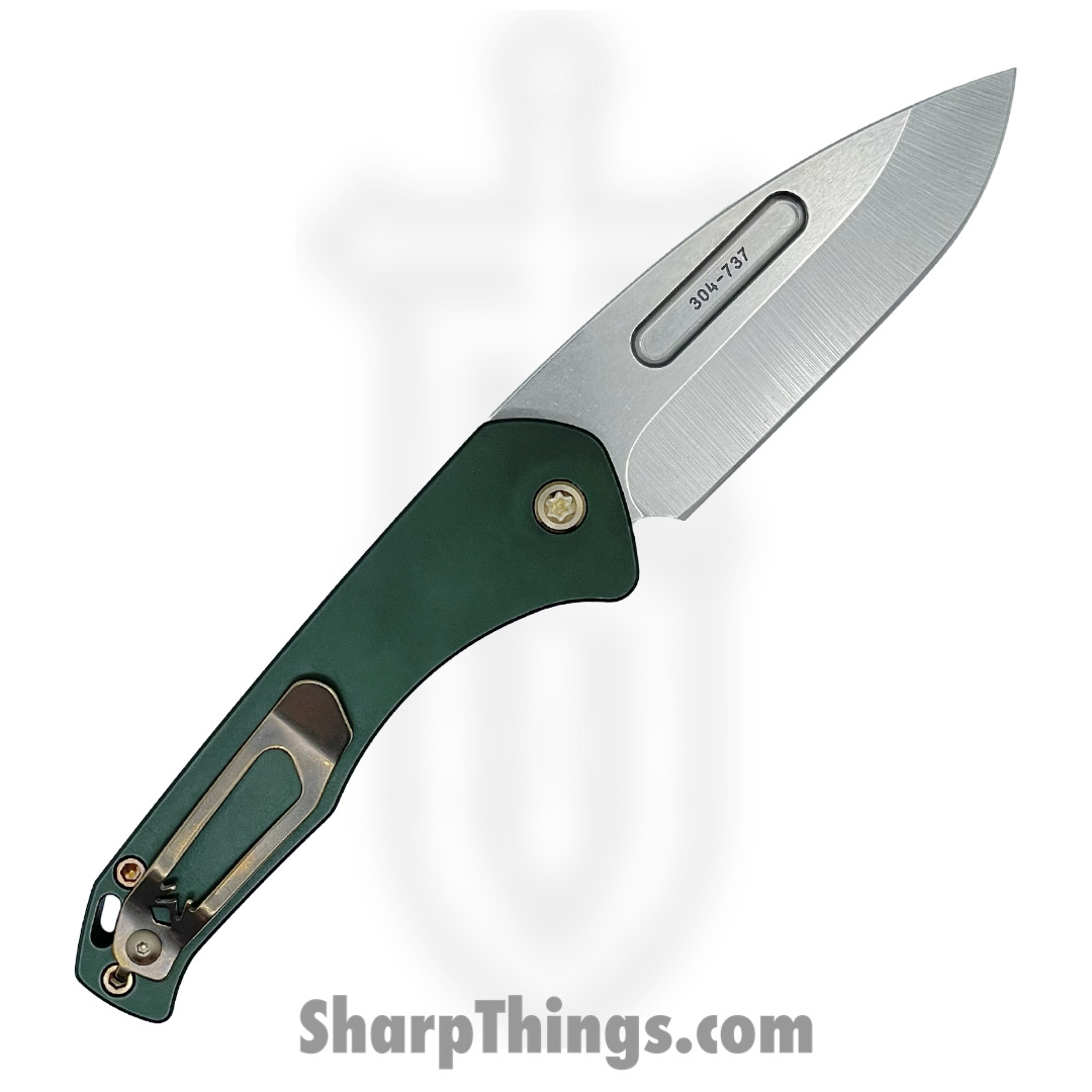 Medford Knife - MK206STD-40AG-T1C1-Q4 - Swift Auto - S45VN Tumbled Drop Point - Green - Image 2