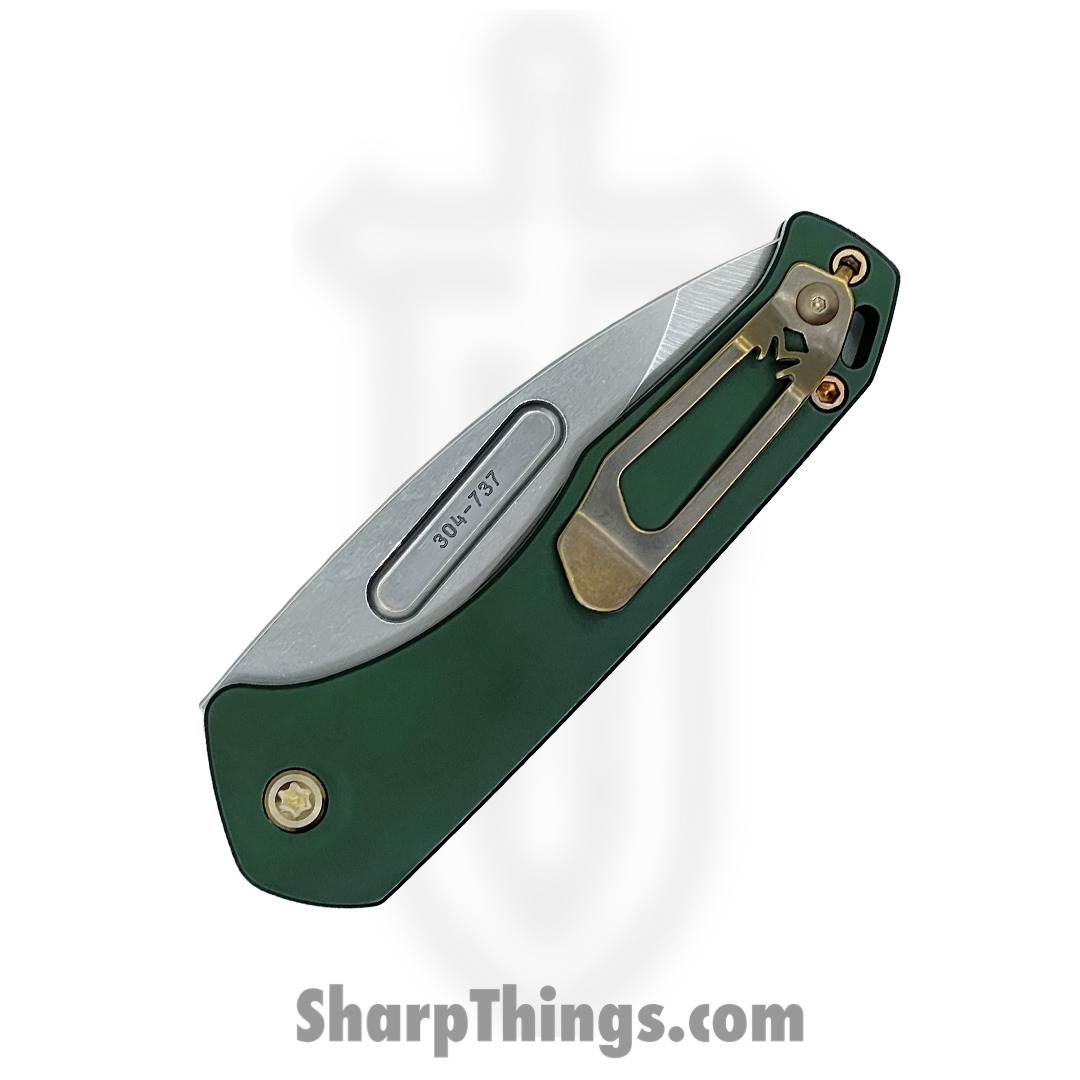 Medford Knife - MK206STD-40AG-T1C1-Q4 - Swift Auto - S45VN Tumbled Drop Point - Green - Image 3