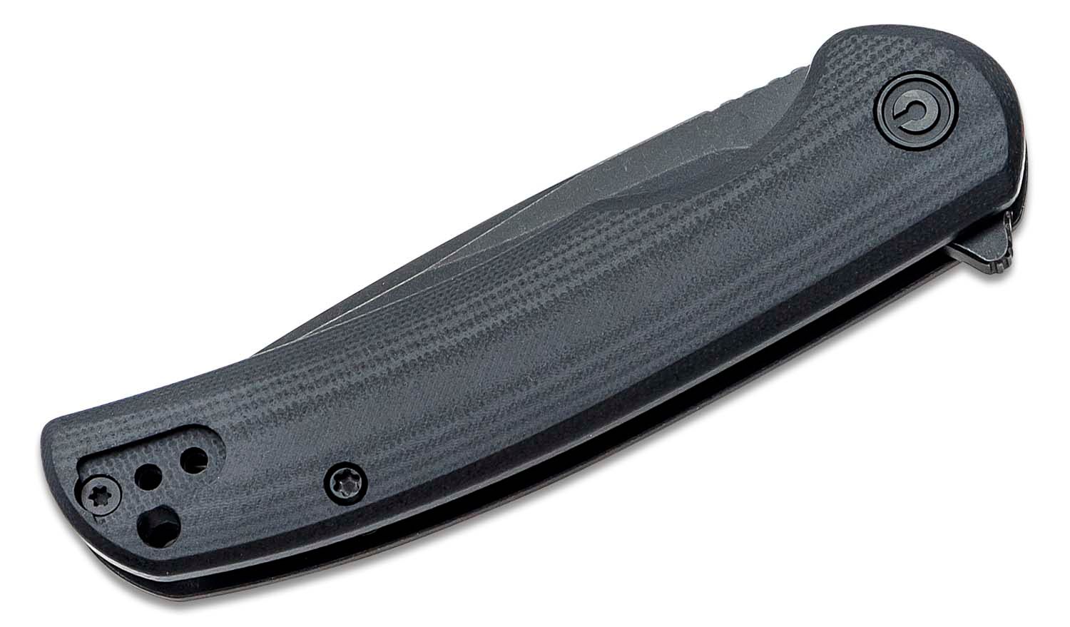 Civivi - CIVC2110C - NOx Stonewashed Drop Point Flipper Knife - Nitro-V - Black - G10 - Image 7
