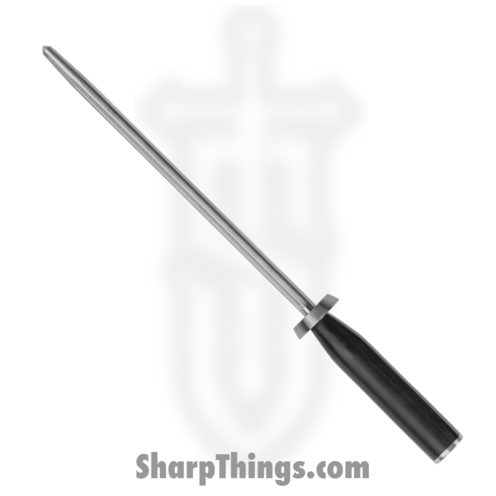 Shun - DM0790 - Classic 9" Honing Steel - Stainless Satin - Pakkawood - Black