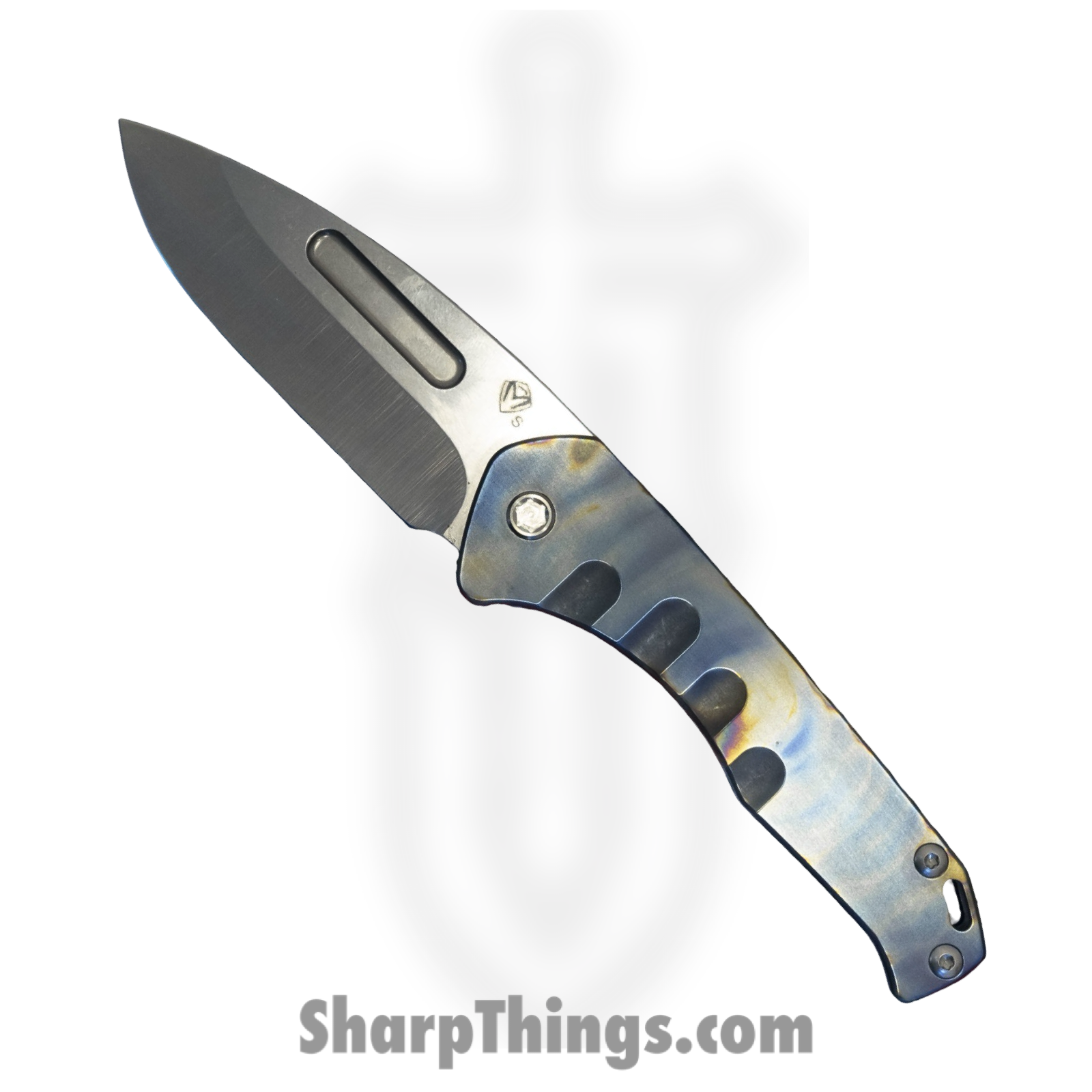 Medford Knife and Tool - MK208SPD-37A2-TSCS-Q4 - Prae Slim - Folding Knife - S35VN Satin Drop Point - Titanium - Flamed
