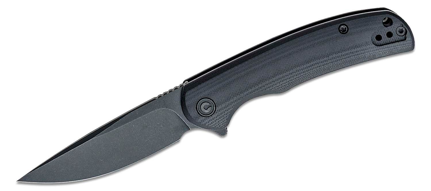 Civivi - CIVC2110C - NOx Stonewashed Drop Point Flipper Knife - Nitro-V - Black - G10 - Image 6