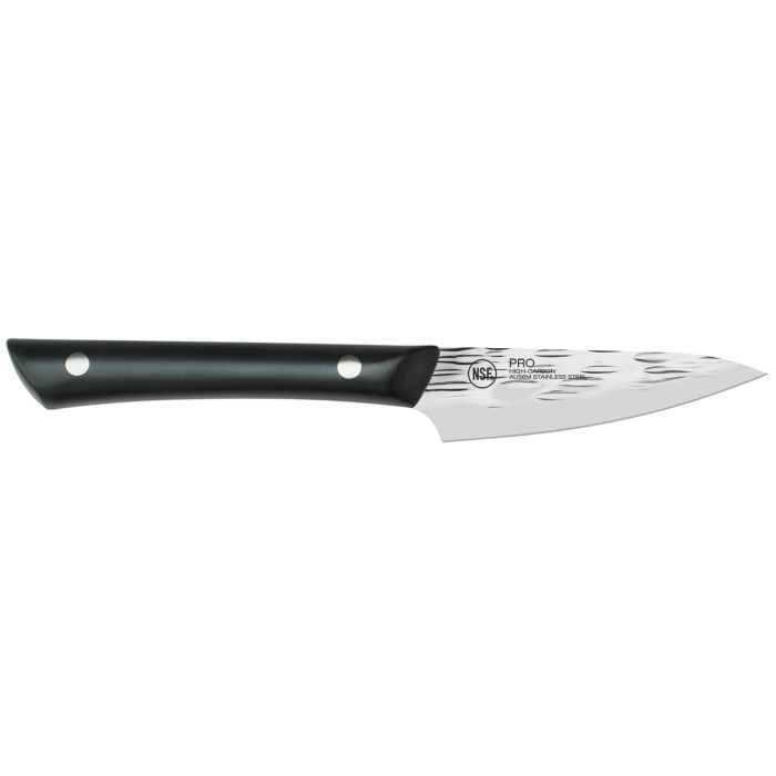 Kai - HT7068 - Pro Paring 3.5" - Fixed Blade Knife - AUS-6 Hammered Drop Point - POM - Black - Image 5