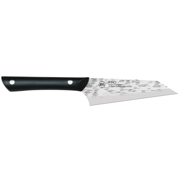 Kai - HT7069 - Pro Asian Multi-Prep 5" - Fixed Blade Knife - AUS-6 Hammered Reverse Tanto - POM - Black - Image 6