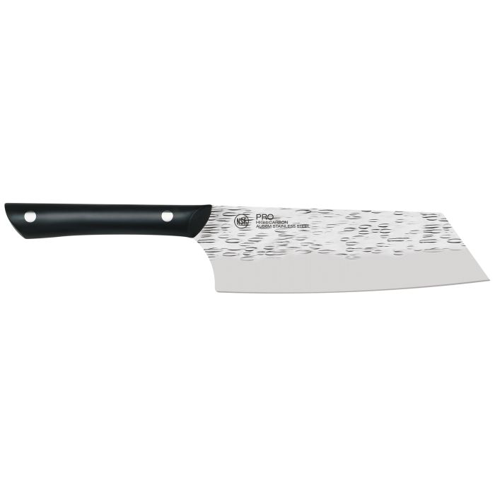 Kai - HT7077 - Pro Asian Utility 7" - Fixed Blade Knife - AUS-6 Hammered Wharncliffe - POM - Black - Image 4