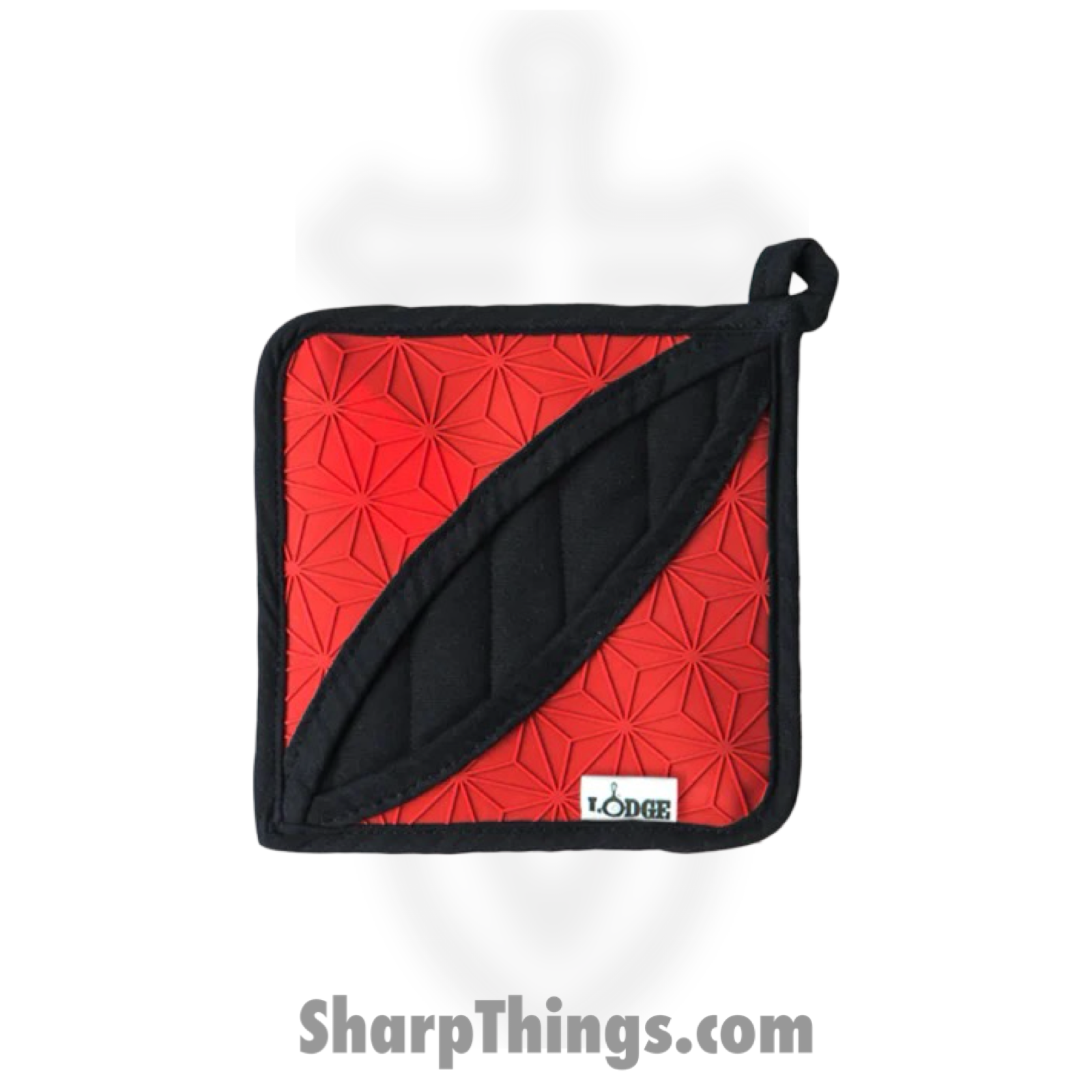 Lodge - ASFPH41 - Silicone and Fabric Potholder/Trivet - Red and Black - Image 2