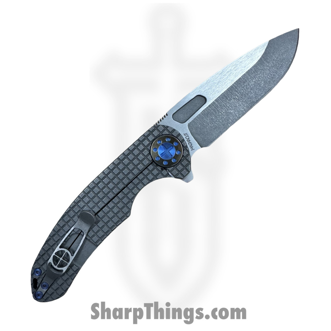 Curtiss - F3L-FGDP-BLBZ - F3 Large - Folding Knife - Magnacut Two Tone Drop Point - Titanium - Grey - Image 2