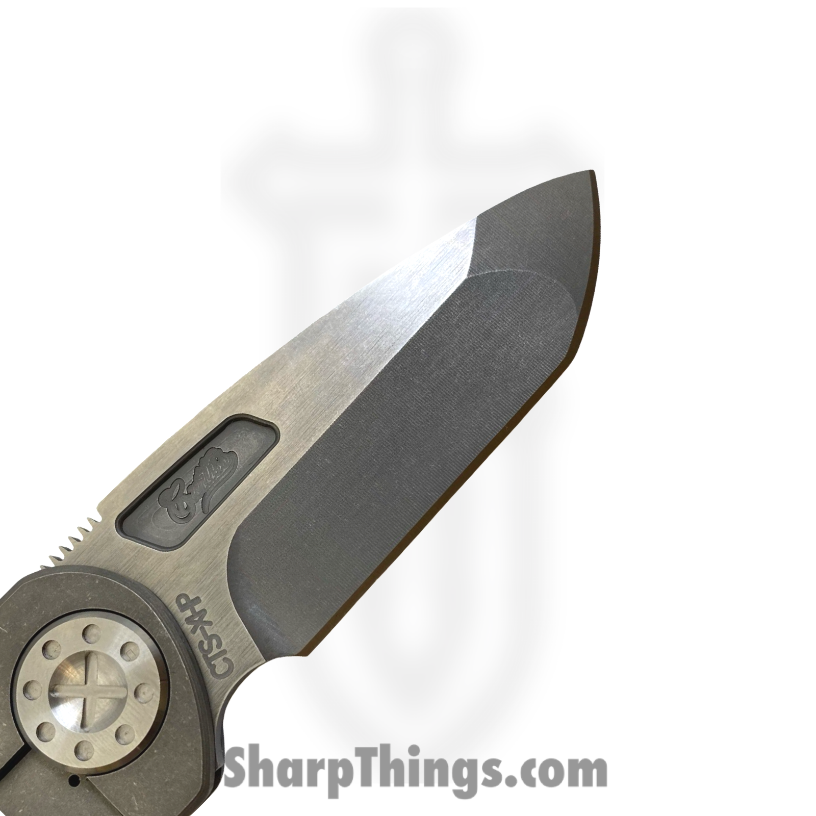 Curtiss Custom Knives LLC - F3M-SLFL-ST - F3 Med Slicer - Folding Knife - CTS-XHP Stonewash Drop Point - Titanium - Natural - Image 3