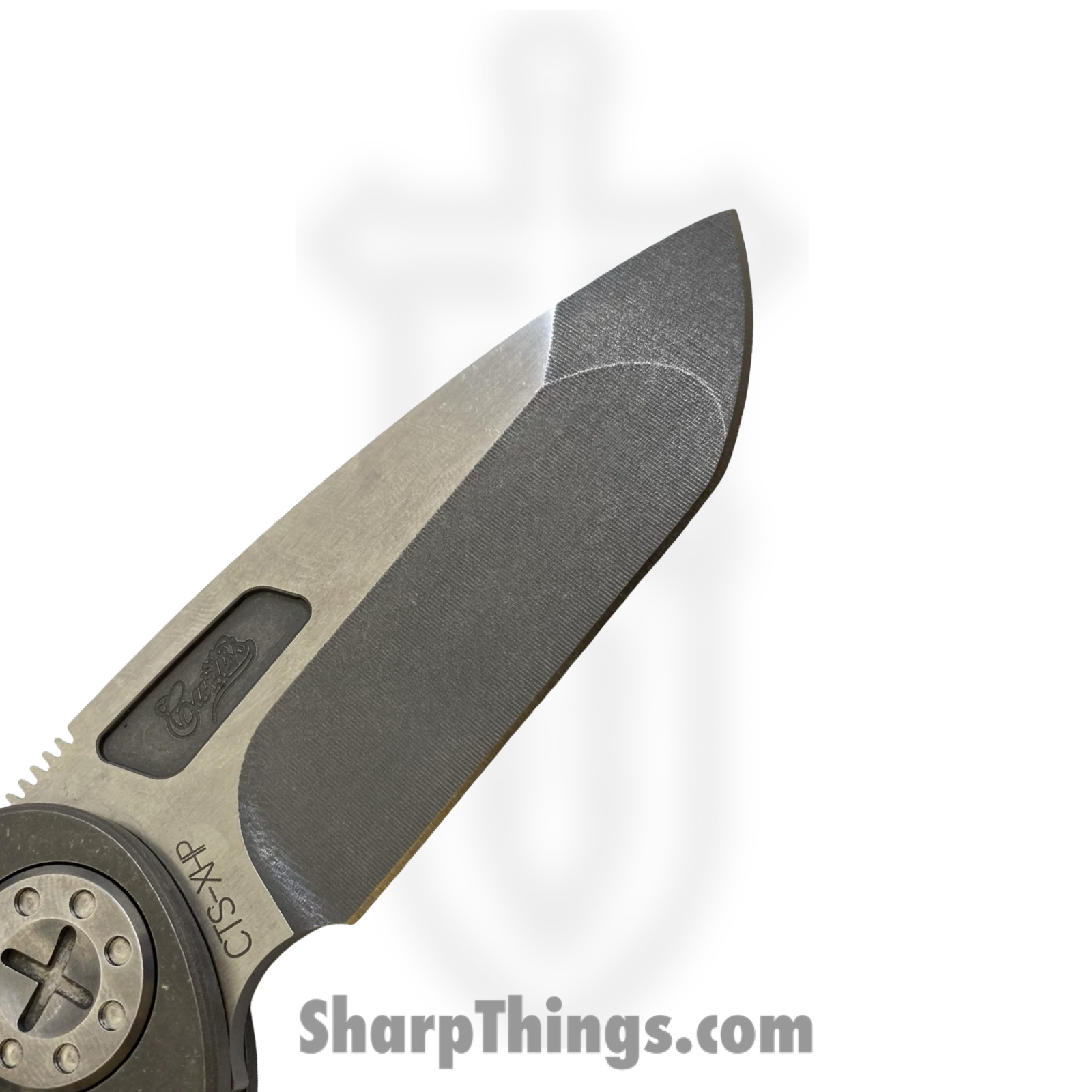 Curtiss Custom Knives LLC - F3M-SPNFL-ST - F3 Med NON-Flipper - Folding Knife - CTS-XHP Stonewash Spanto - Titanium - Natural - Image 3
