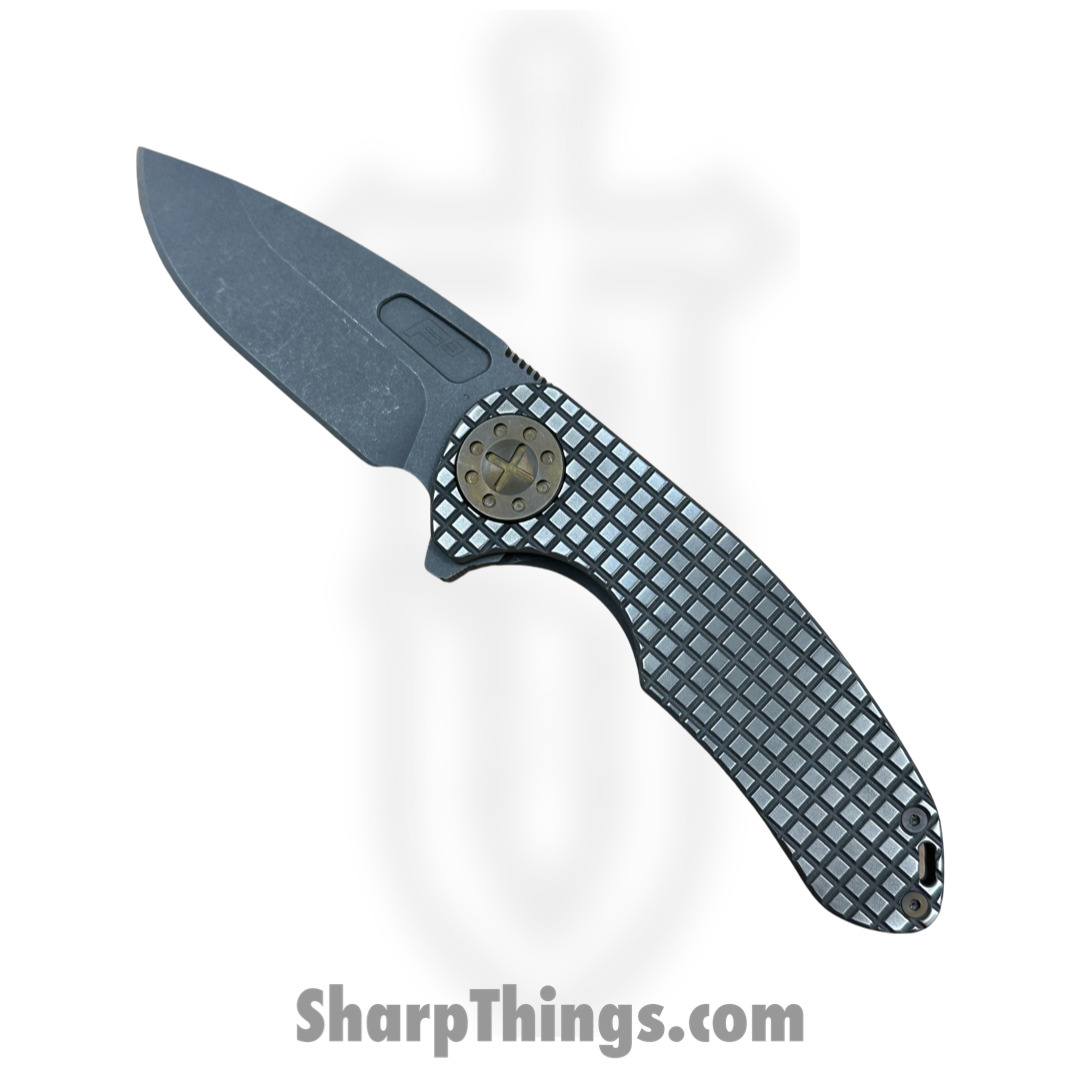 Curtiss - F3M-FGDP-SWPO - F3 Medium - Folding Knife - Magnacut Blasted Drop Point - Titanium - Grey