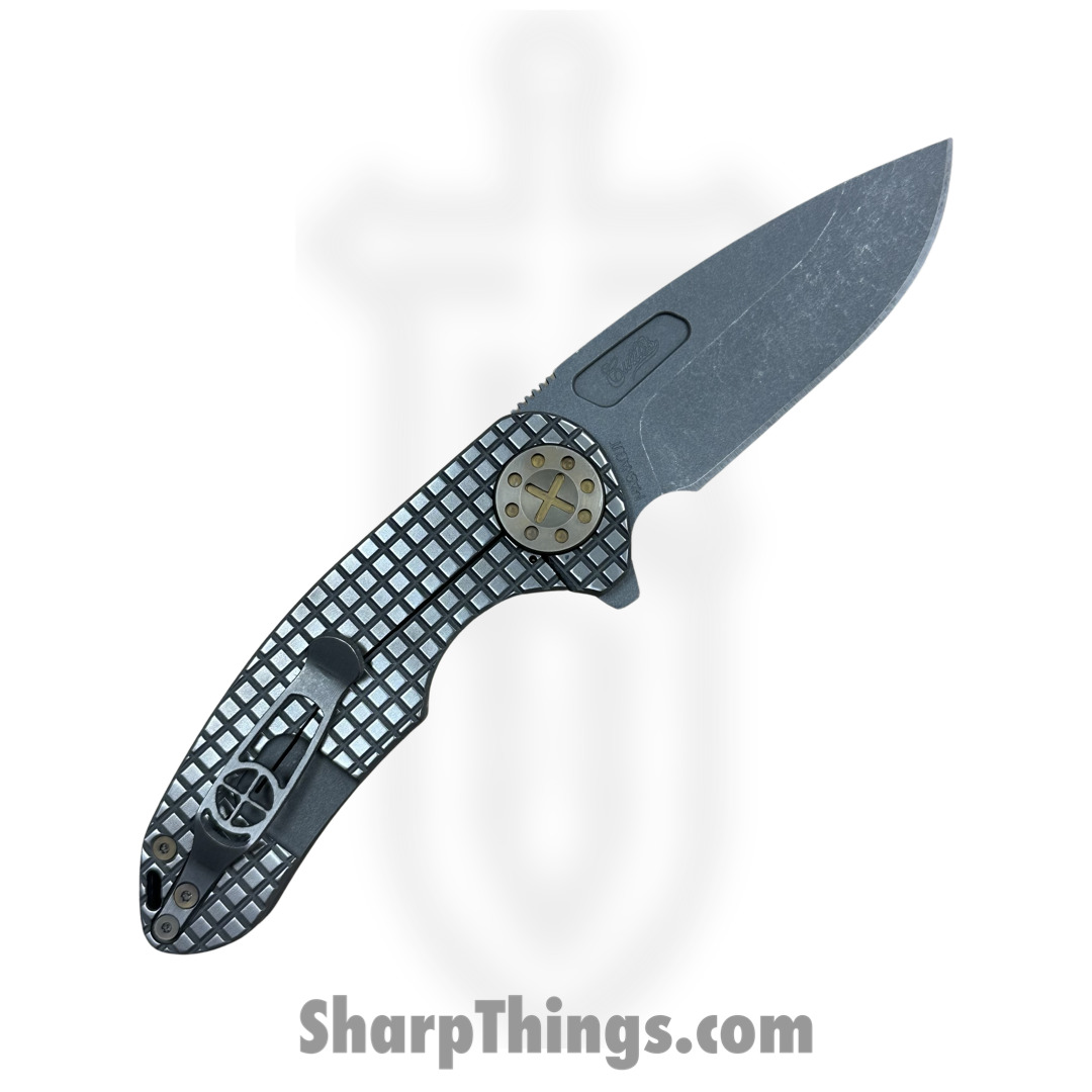 Curtiss - F3M-FGDP-SWPO - F3 Medium - Folding Knife - Magnacut Blasted Drop Point - Titanium - Grey - Image 2