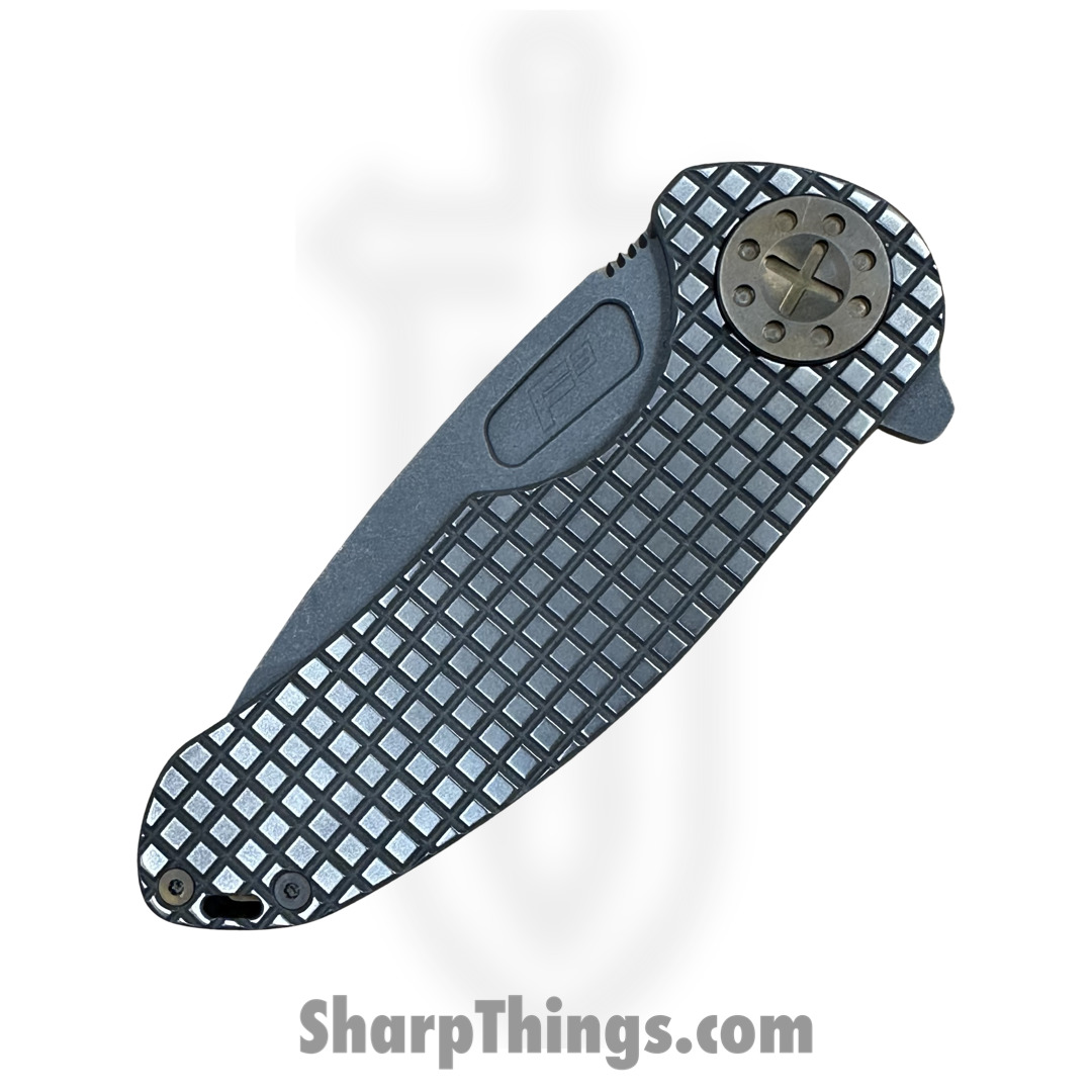 Curtiss - F3M-FGDP-SWPO - F3 Medium - Folding Knife - Magnacut Blasted Drop Point - Titanium - Grey - Image 6