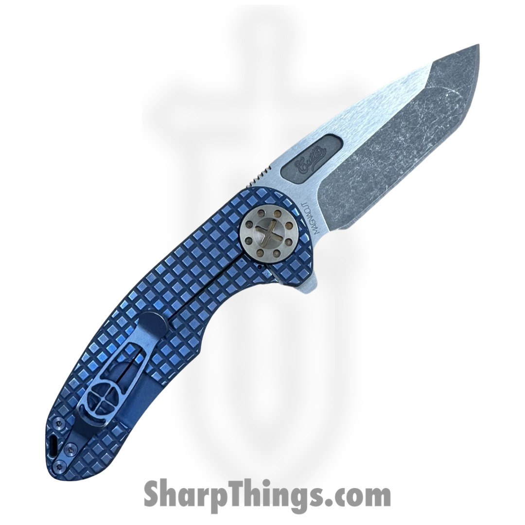 Curtiss - F3M-FGTN-SWBL - F3 Medium - Folding Knife - Magnacut Two Tone Tanto - Titanium - Blue - Image 2