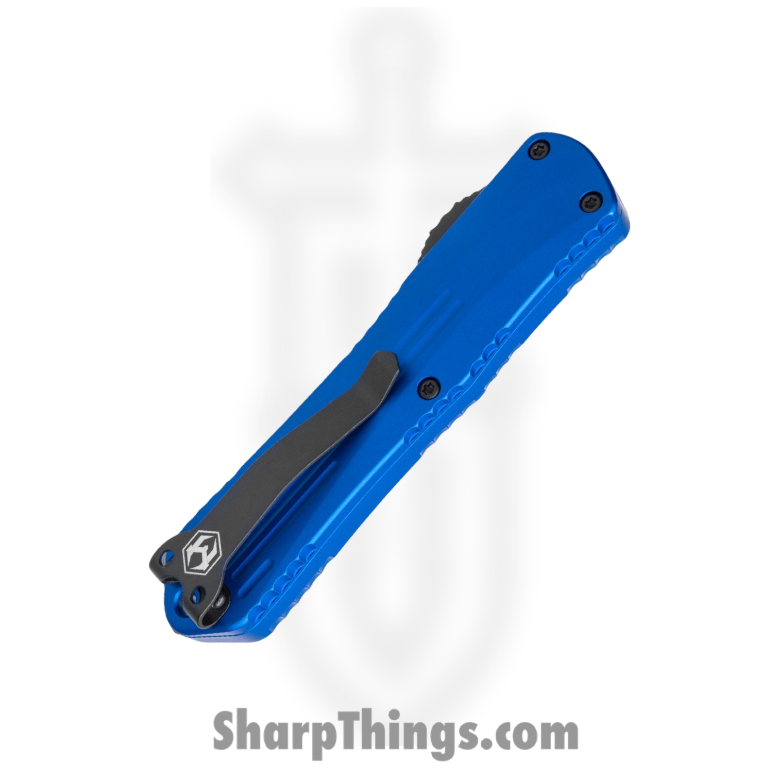Heretic Knives - H027-10A-BLU - Manticore E - OTF Auto - Elmax Two Tone Tanto - 6061-T6 Aluminum - Blue - Image 3