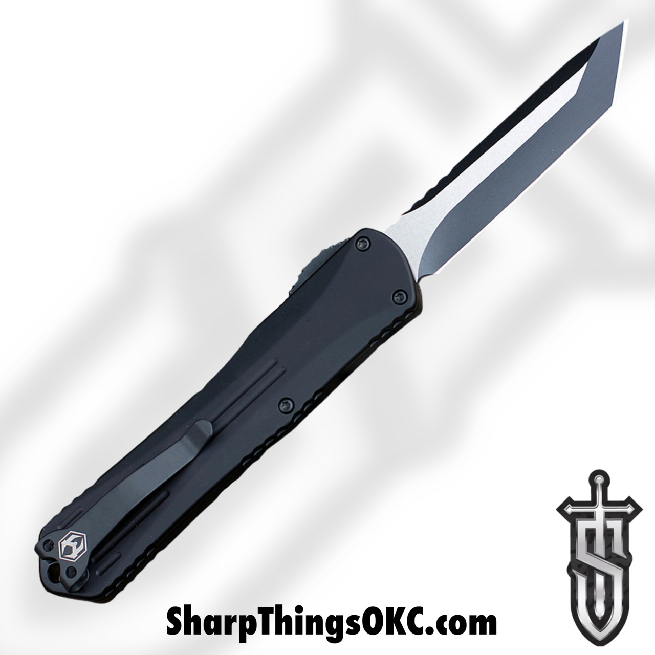 Heretic Knives - H031-10A-T - Manticore X - OTF Auto - Elmax Two Tone Tanto - 6061-T6 Aluminum - Black - Image 6