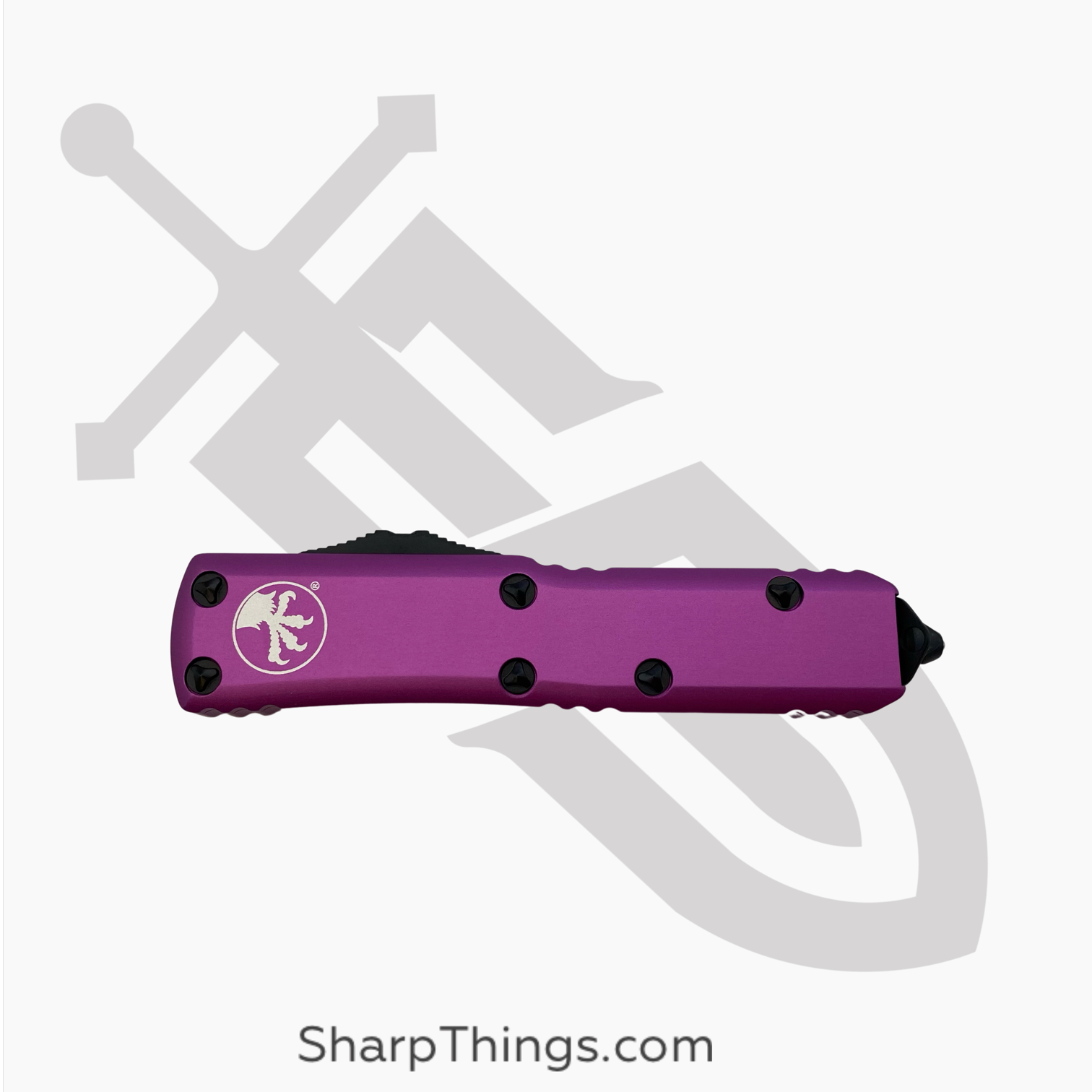 Microtech - 231-1VI - UTX-85 - OTF Auto - Elmax, M390, 204P Coated Drop Point - 6061-T6 Aluminum - Violet - Image 3