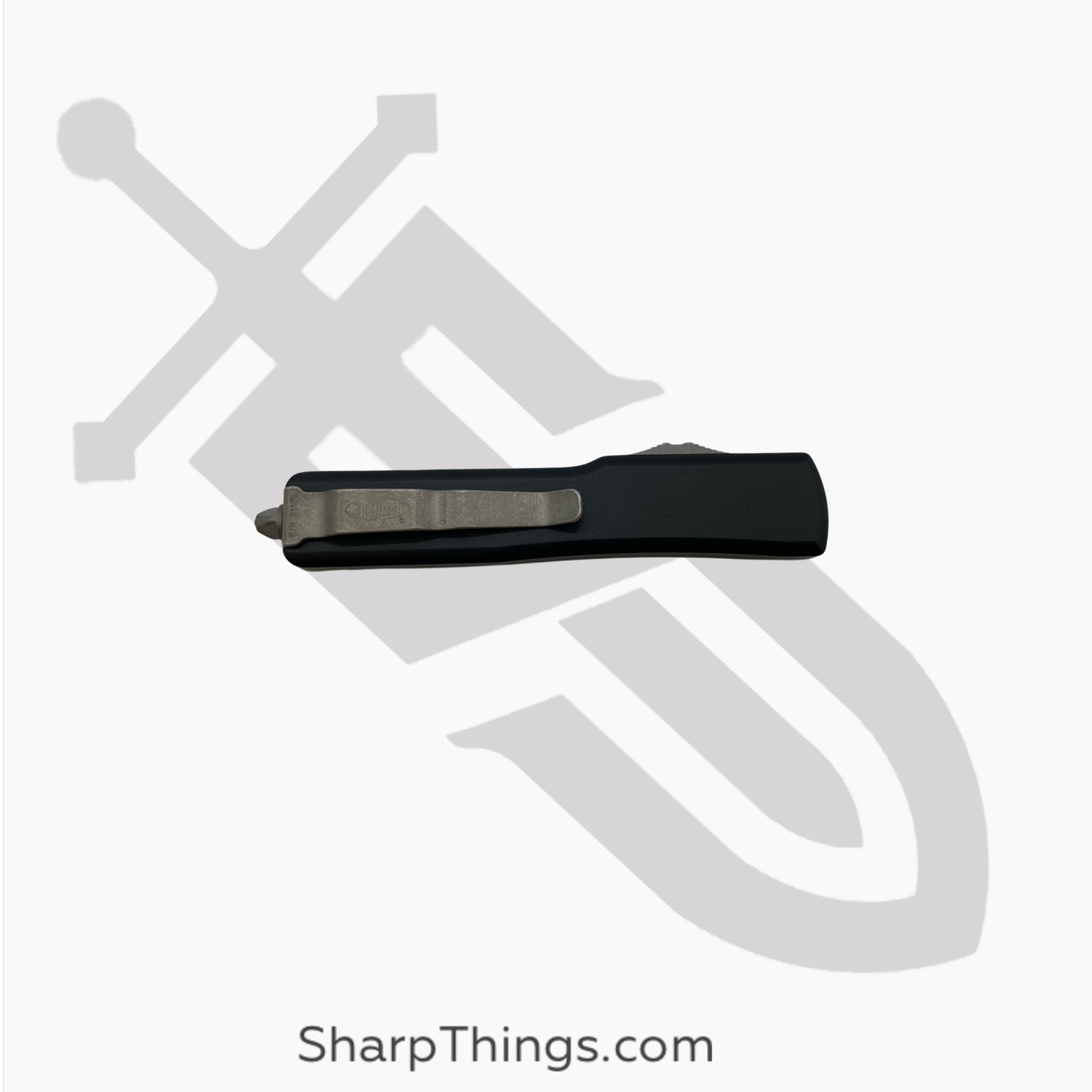 Microtech - 149-10AP - UTX-70 - OTF Auto - Elmax, M390, 204P Apocalyptic Tanto - 6061-T6 Aluminum - Black - Image 3