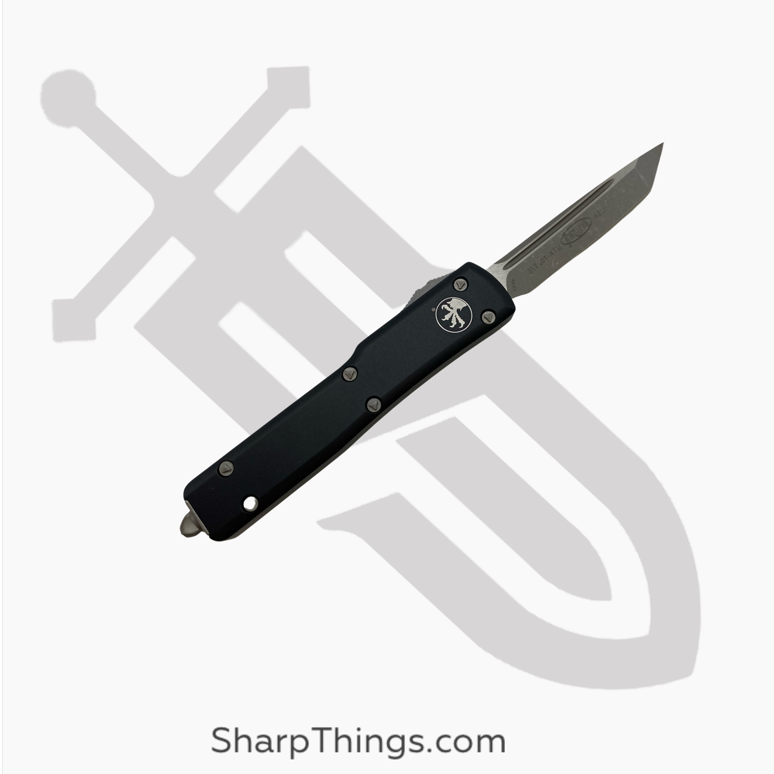 Microtech - 149-10AP - UTX-70 - OTF Auto - Elmax, M390, 204P Apocalyptic Tanto - 6061-T6 Aluminum - Black