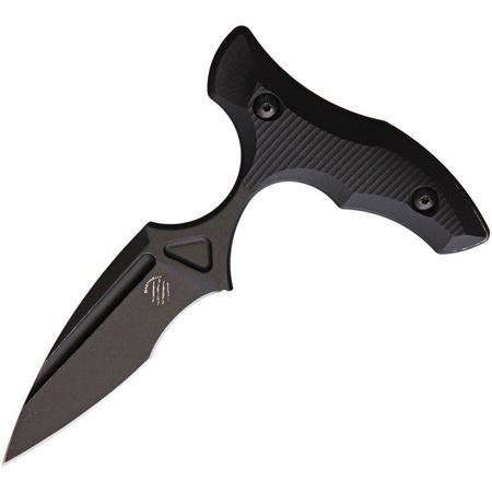 Bastinelli Creations - BAS219 - Manaia - Fixed Blade Knife - N690 Stonewash Recurve Dagger - G10 - Black - Image 7