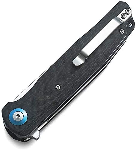Bestech Knives - BTKG19A - Ascot - Folding Knife - D2 Satin Drop Point - G10 Carbon Fiber - Black - Image 5