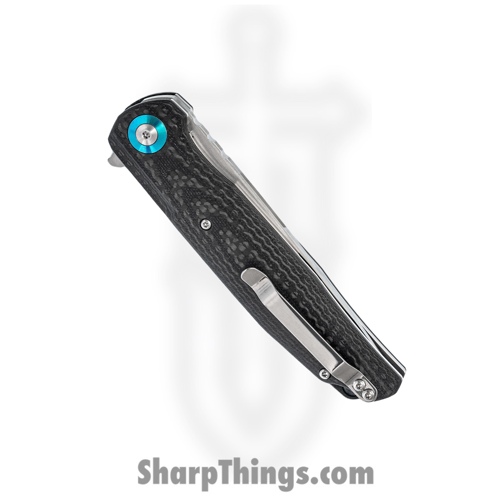 Bestech Knives - BTKG19A - Ascot - Folding Knife - D2 Satin Drop Point - G10 Carbon Fiber - Black - Image 3