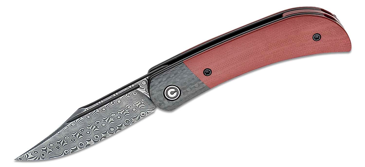 Civivi - C19010CDS4 - Appalachian Drifter Linerlock - Damascus - G-10 -Burgundy - Image 6