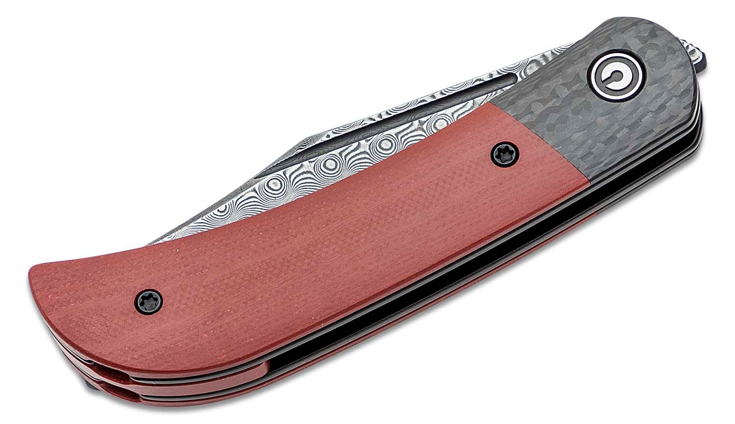 Civivi - C19010CDS4 - Appalachian Drifter Linerlock - Damascus - G-10 -Burgundy - Image 7