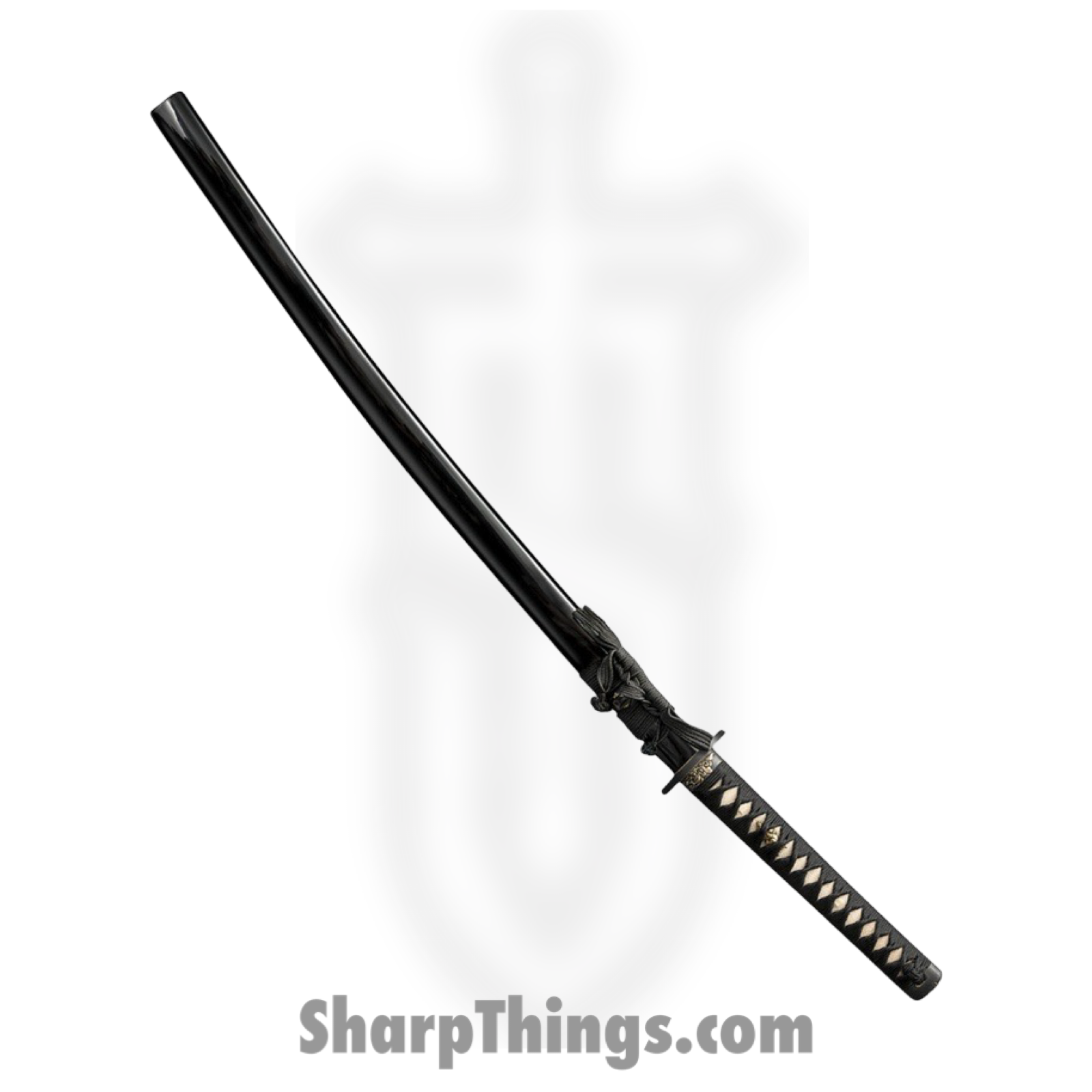 Cold Steel - CS88ABK - Gold Lion Katana - Fixed Blade Knife - Damascus Polished Sword - Cord Wrapped - Black Gold - Image 2