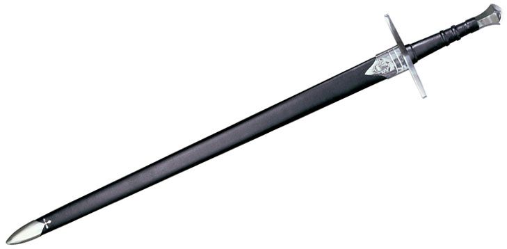 Cold Steel - CS88HNH - Hand-and-a-Half Sword - Fixed Blade Knife - 1060 Polished - Leather Wrapped - Black - Image 2