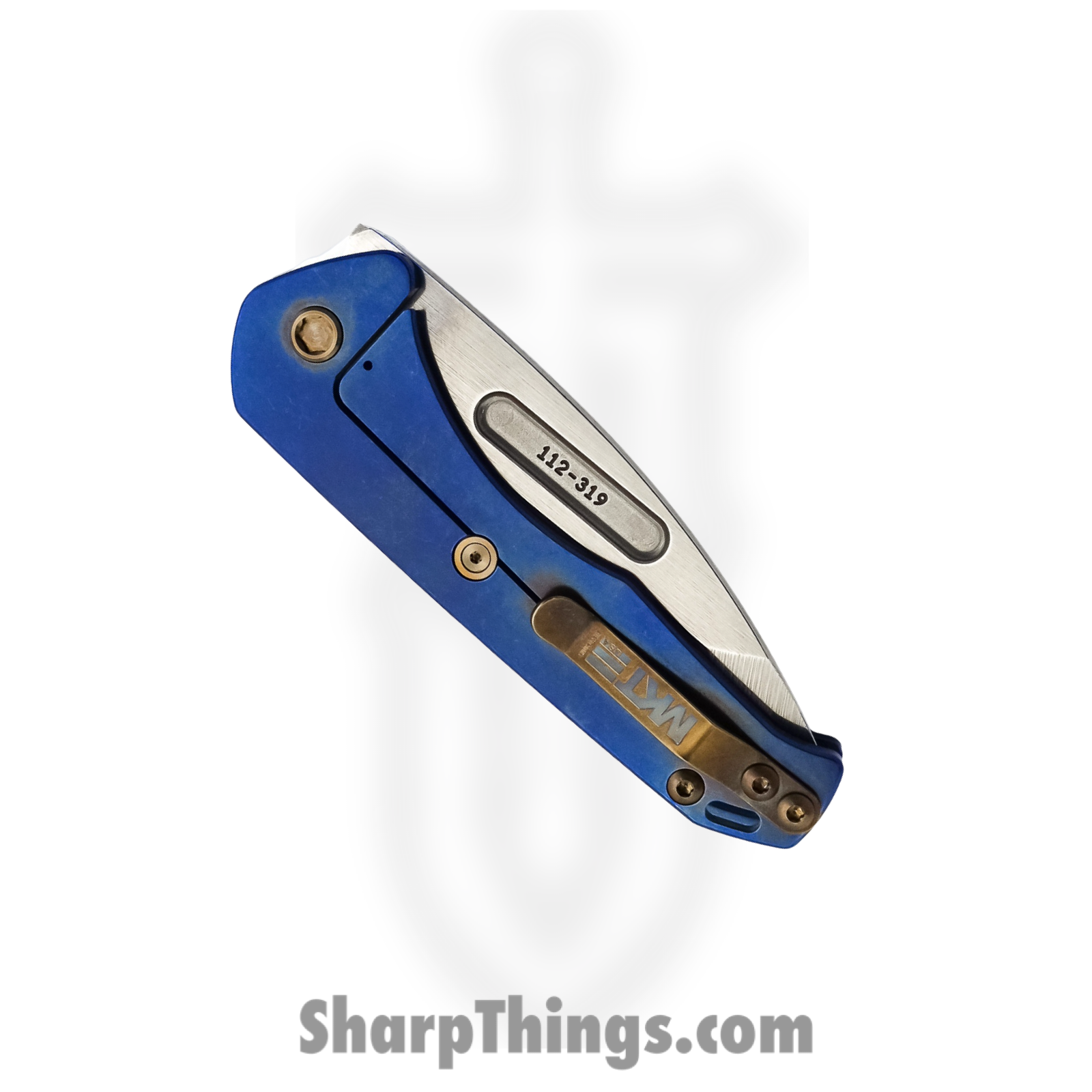 Medford Knife - MK208STT-37A2-T1C1-Q4 - Praetorian Slim Tubled Tanto - S35VN Titanium - Blue Gold Filigree - Image 4