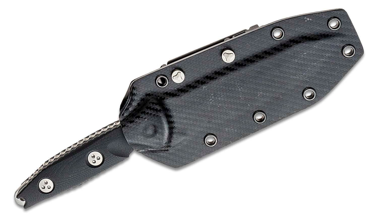 Microtech - 114-10 - Socom Alpha - Fixed Blade Knife - Elmax, M390, 204P Stonewash Tanto - G10 - Black - Image 6