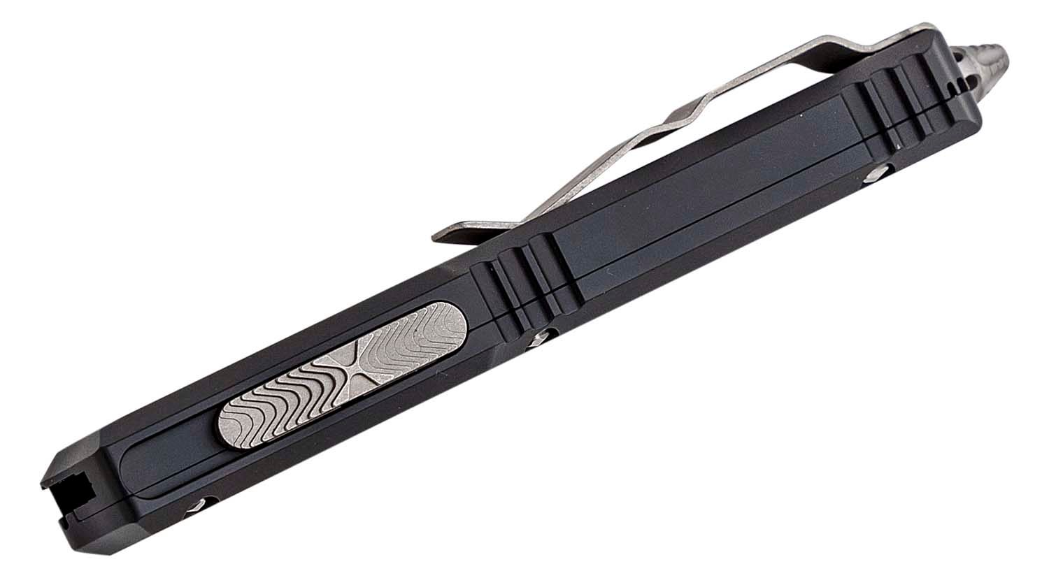 Microtech - 206-10APS - Makora Signature Series - OTF Auto - Elmax, M390, 204P Apocalyptic Dagger - Aluminum/Traction Inlay - Black - Image 8