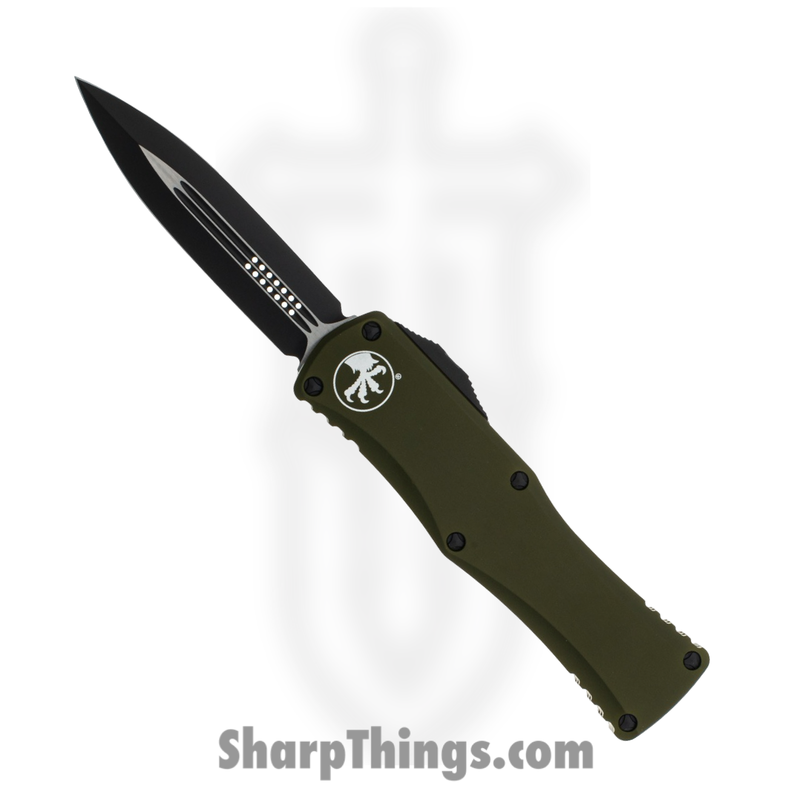 Microtech - 702-1OD - Hera - OTF Auto - Elmax Coated Dagger - 6061-T6 Aluminum - OD Green