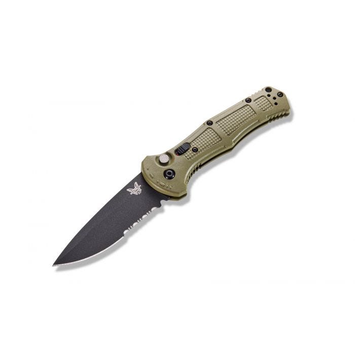 Benchmade - 9070SBK-1 - Claymore - Automatic Knife - D2 Coated Drop Point P/S - Grivory - Green - Image 7