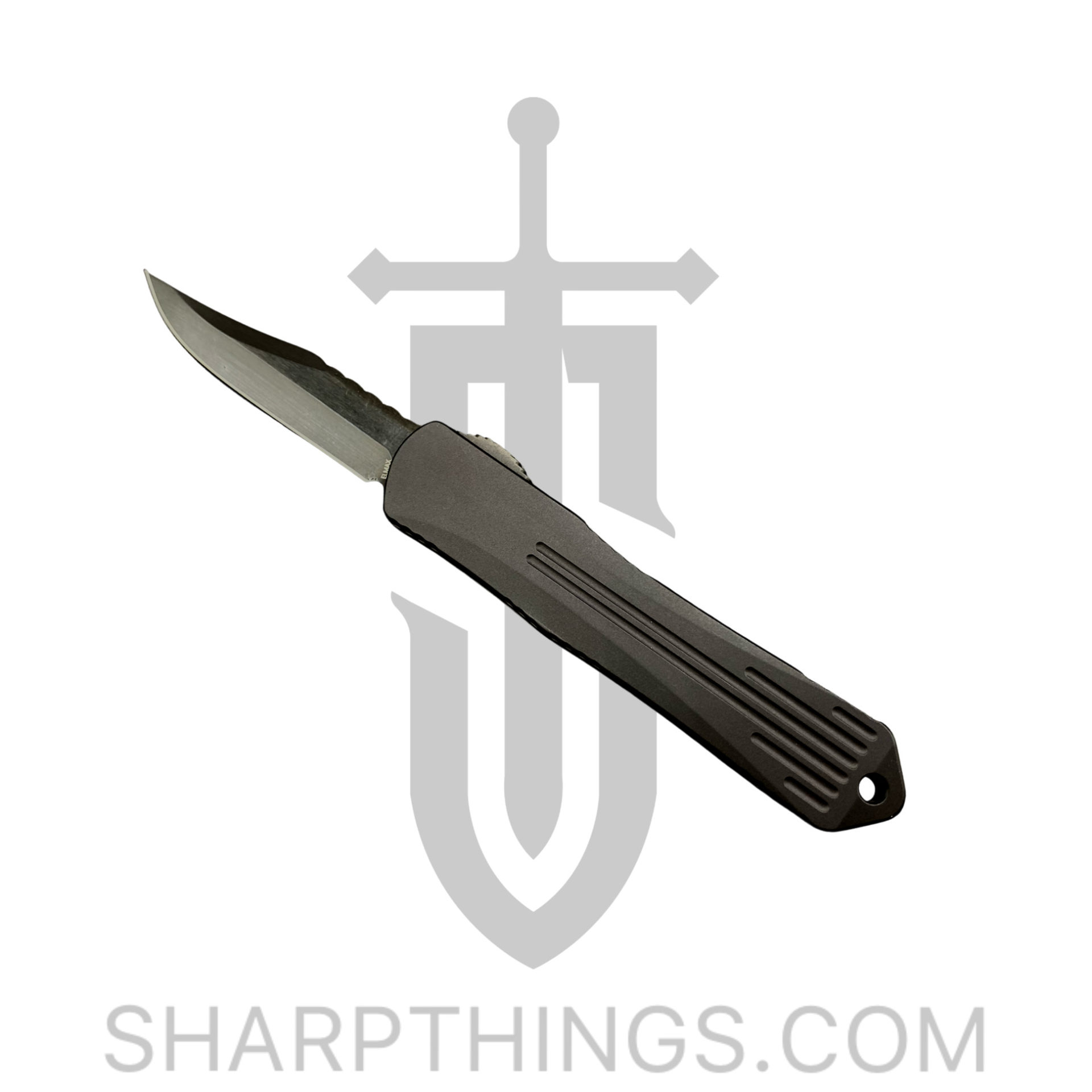 Heretic Knives - H022B-6A-PUCF - Manticore S - OTF Auto - Elmax Coated Bowie - Aluminum/Fat Carbon - Black/Purple - Image 2