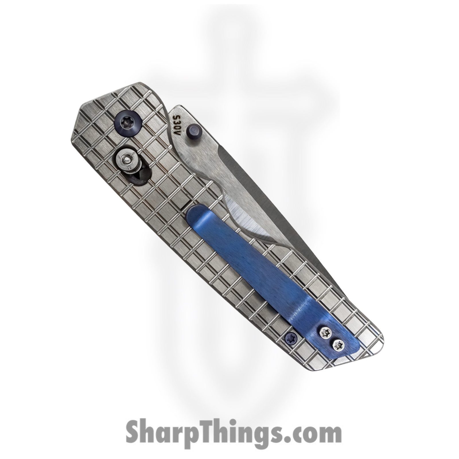 Attention 2 Detail Mercantile - A2DBLmFrg - Bar Lock Medium - Folding Knife - S30V Satin Drop Point - Frag Pattern Titanium - Silver - Image 4