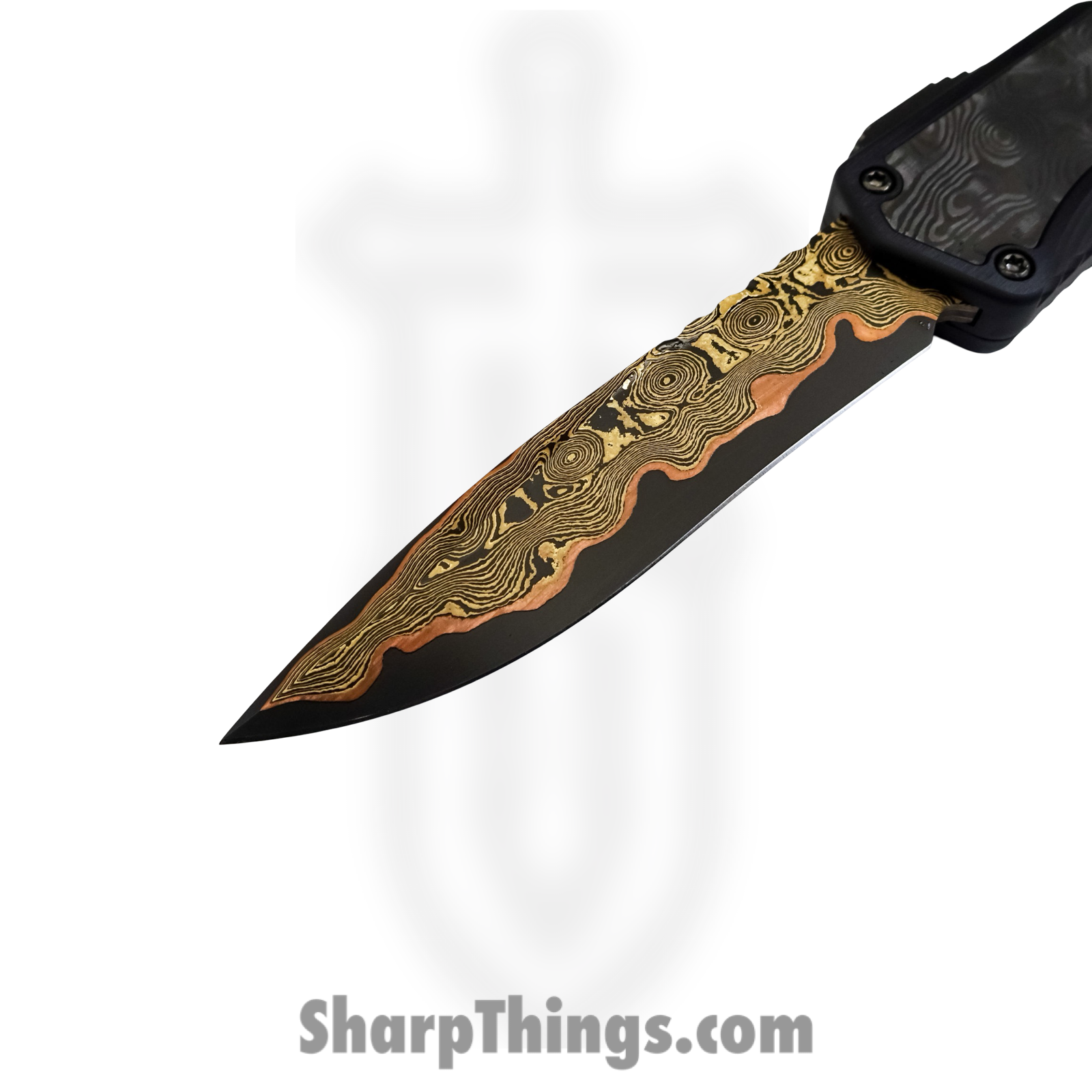 Heretic Knives - BS2022Col3 - Custom Colossus Fat Carbon - Automatic OTF - HG Baker Forge Dama Recurve - Black Dunes FC - Image 3