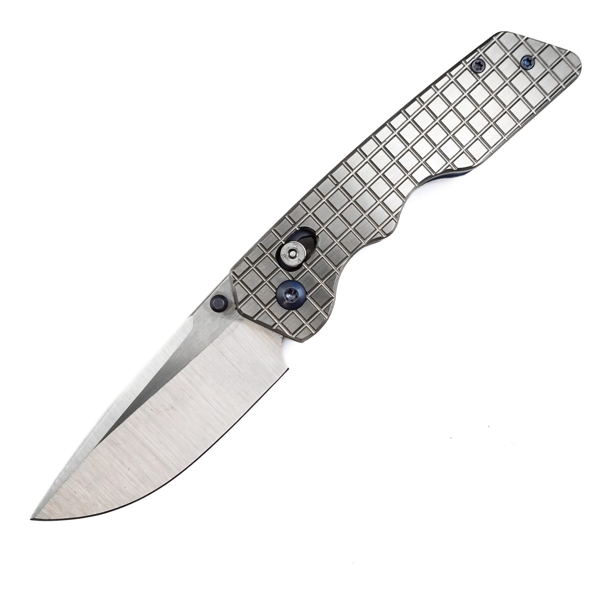 Attention 2 Detail Mercantile - A2DBLmFrg - Bar Lock Medium - Folding Knife - S30V Satin Drop Point - Frag Pattern Titanium - Silver - Image 7