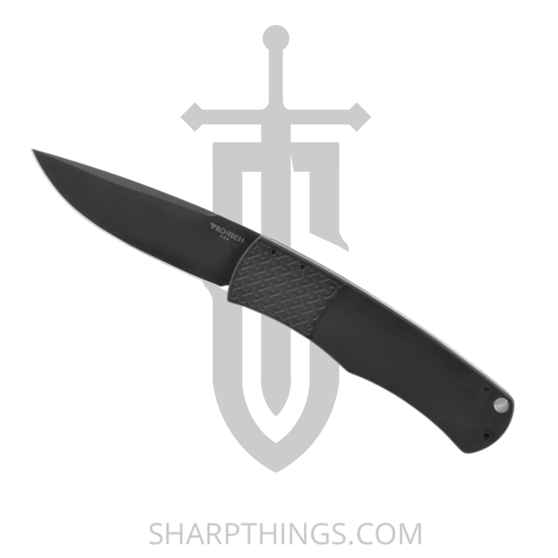 ProTech - BR-1.7 - Magic Whiskers - Automatic Knife - 154CM Coated Drop Point - Aluminum - Black - Image 7