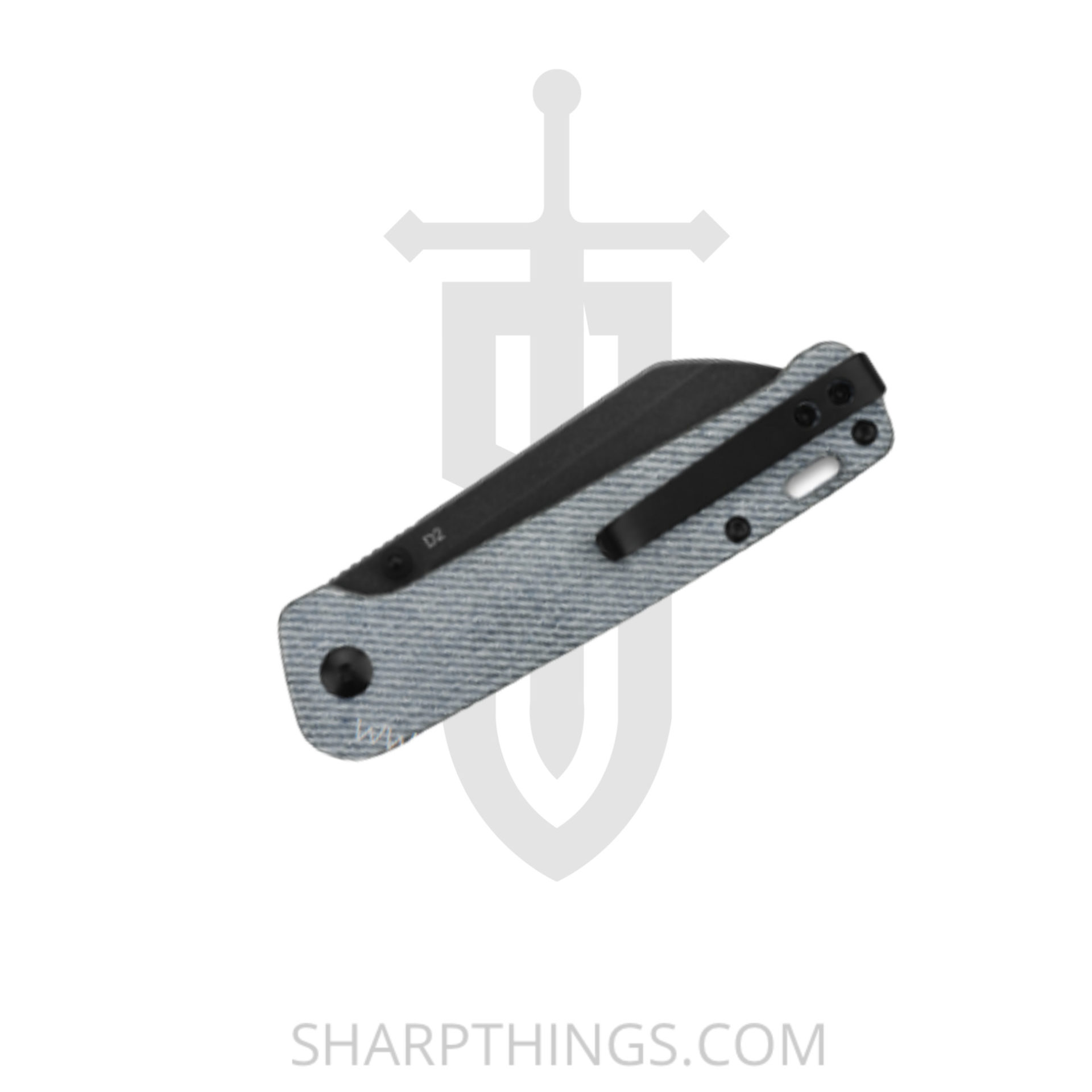 QSP - QS130B2 - Penguin - Folding Knife - D2 Black Wharncliffe - Micarta - Blue - Image 6