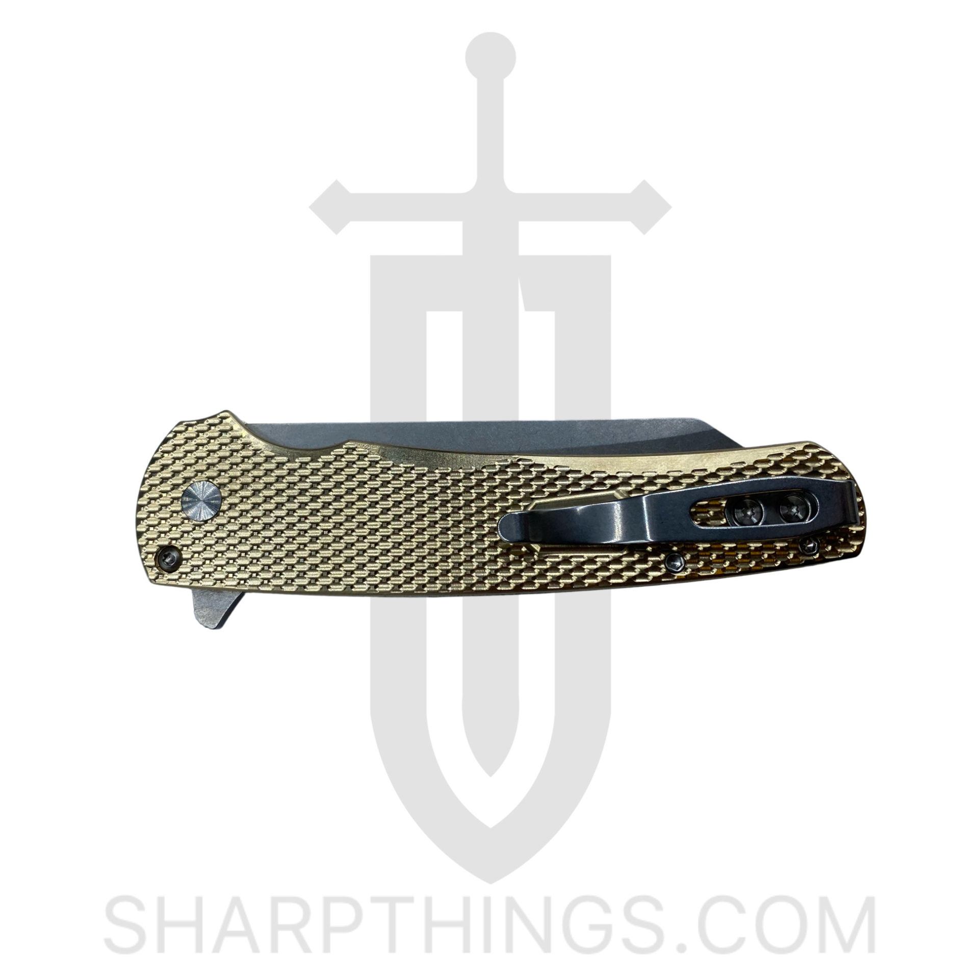 ProTech - 5211 - Malibu Bronze Custom - Automatic Knife - CPM-20CV Stonewash Reverse Tanto - 7075 Aluminum - Bronze - Image 5